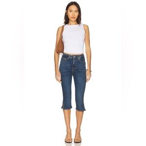 Good American White Ruched Tank Top NWTS